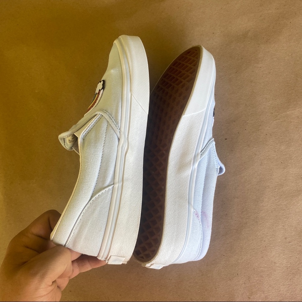 Womens Rainbow Easy Slip On Vans Low Tops - Picture 8 of 8